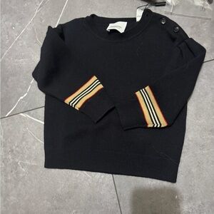Burberry Toddler Girls Icon Stripe Amelia Sweater In Dark Navy